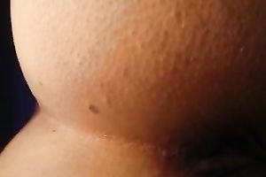 I masturbate my appetizing chocolate hole with finger