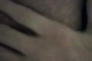 Amateur dark brown sweetheart plays with her natural jugs in webcam solo