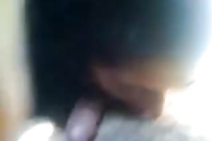 Super hungry Latina slut is deliriously engulfing on her BF's dick