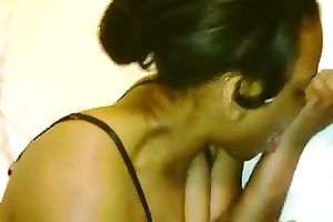 My cum loving and knob engulfing ebon wench on home episode