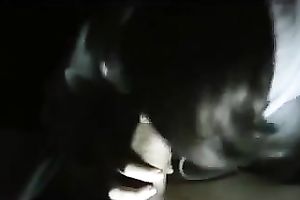 Babe in glasses engulfing 10-Pounder of her recent BF in the black