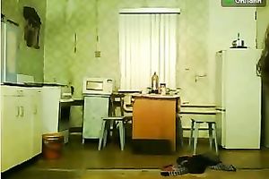 Mature short-haired blondie dances for me all in nature's garb