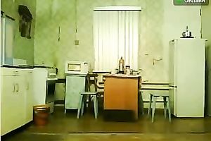 Mature short-haired blondie dances for me all in nature's garb