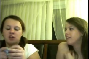 Two bored perverted hotties playing with their constricted snatches