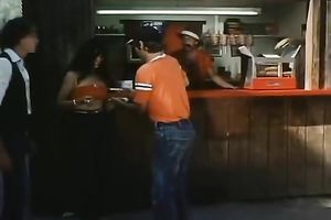 Blond playgirl with oiled body receives her unshaved punani nailed