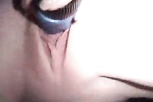 Voracious girlfriend pokes her soaked wet crack with sex toy at night