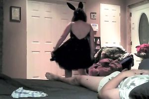 My slutwife has no idea I am secretly filming her during her striptease show