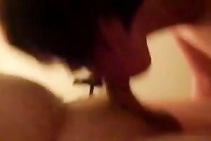 Nerdy white girlfriend gives me carnal head on POV sex tape