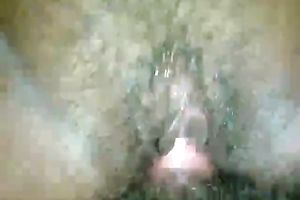 Fat cookie creampie after four fingers pussy fingering and missionary style fuck