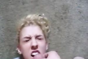 Beautiful and cheerful college playgirl facial compialtion