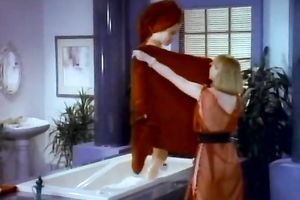 Beautiful golden-haired sweetheart acquires her unshaved pussy licked and fingered intensively