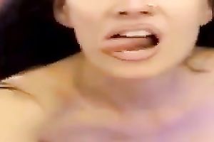 Ex white bitch of mine plays with her new sex toy and rides it on daybed