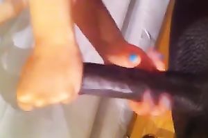 Playing with a biggest dark wang of my fuck ally on webcam