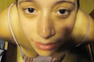 Chubby dark brown girlfriend got biggest facial ejaculation after sucking my ramrod deepthroat