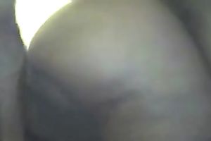 Fucking a salacious dark BBW's muff from behind indoors