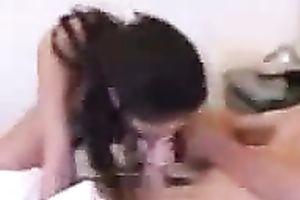 Great looking girlfriend sucks my cock with excitement