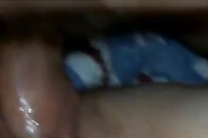 Close up vid with me rubbing my pecker against my bulky wife's pussy