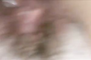 Close up vid with me rubbing my pecker against my bulky wife's pussy