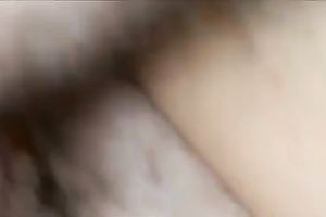 Close up vid with me rubbing my pecker against my bulky wife's pussy