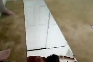 Nasty legal age teenager sucks and rides a sextoy attached to a mirror