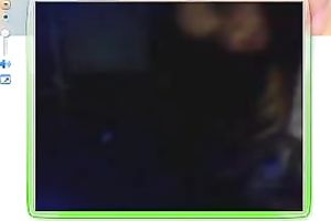 Erotic cam show with an dilettante girl flashing her titties and wazoo