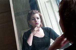 My self confident amateur wife looks nice-looking smokin' a cigarette
