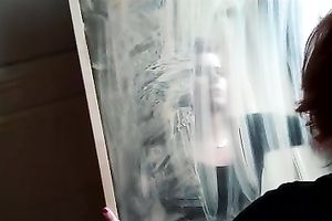 My self confident amateur wife looks nice-looking smokin' a cigarette
