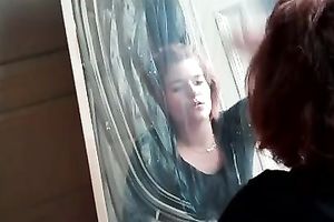 My self confident amateur wife looks nice-looking smokin' a cigarette