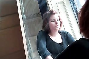 My self confident amateur wife looks nice-looking smokin' a cigarette