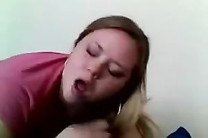 Divine POV with a juggy blond working on my dark weiner