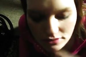 Cute dark brown college wife blows my BBC and swallows dark spunk