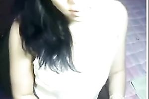 Nice web camera solo with a shy Asian sweetheart flashing her tits