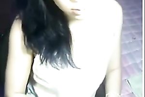 Nice web camera solo with a shy Asian sweetheart flashing her tits