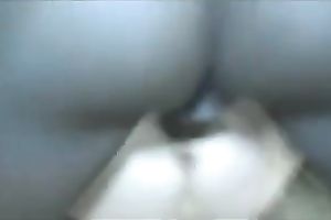 Black dong of my fella makes her smile bright as this babe receives it in her itchy muff