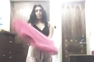 Long haired Indian nympho shows off her diminutive meatballs