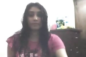 Long haired Indian nympho shows off her diminutive meatballs