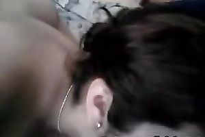 Plumpy Indian horny white wife with impure mind is engulfing hard 10-Pounder deepthroat. POV