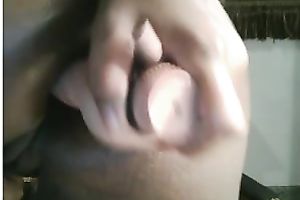 Webcam vid with swarthy fattie playing with her large mounds