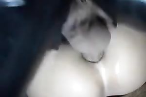 Getting my bumhole screwed hard by my latex-loving hubby