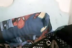 Hot curvy dark brown wife flashes her large boobies on cam