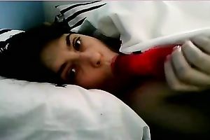 Horny brunette hair lalin girl blows a marital-device during the time that I see her on livecam