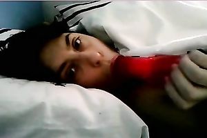 Horny brunette hair lalin girl blows a marital-device during the time that I see her on livecam