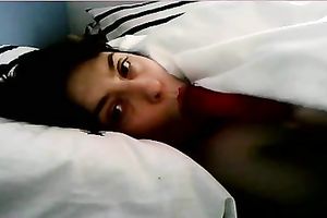 Horny brunette hair lalin girl blows a marital-device during the time that I see her on livecam