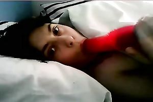 Horny brunette hair lalin girl blows a marital-device during the time that I see her on livecam