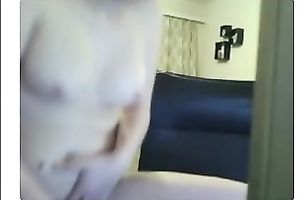 Blonde web camera hottie shows off her merry rack and round ass