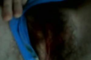 Close up homemade scene with my white bitch fingering her shaggy slit