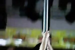 Amateur sweethearts in G strings demonstrate their well-shaped booties