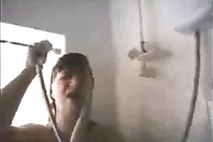 My slutwife with biggest saggy milk sacks just loves showering in front of me