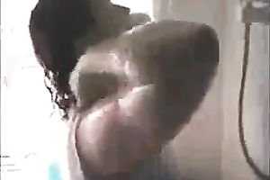 My slutwife with biggest saggy milk sacks just loves showering in front of me