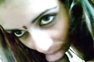 Sweet Indian girlfriend blows my shlong on homemade POV movie